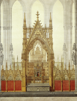 Vorschaubild Köln, Dom Entwurf für Altaraufbau mit Dreikönigsschrein